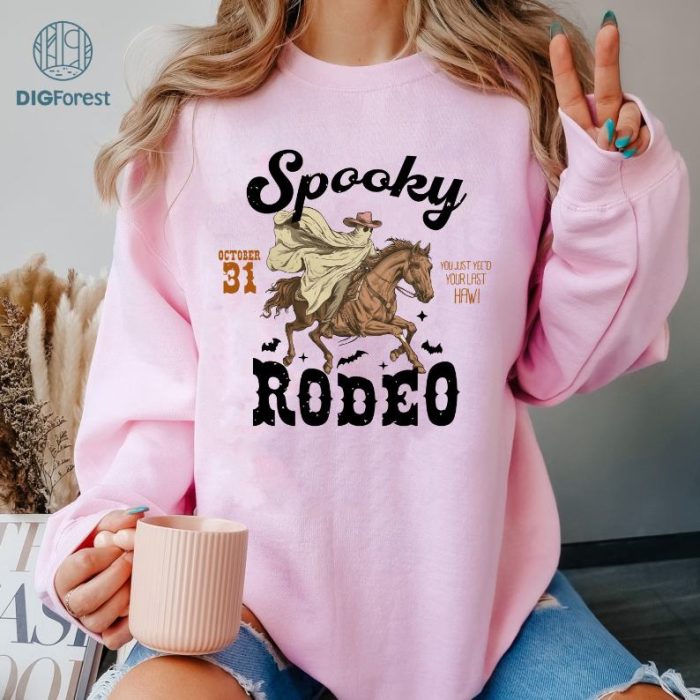 Fun Halloween Spooky Rodeo Yeed Your Last Haw Coewboy Ghost Shirt, Cowboy Ghost Shirt, Western Cute Ghost Shirt, Halloween Gift, Cowgirl Halloween Shirt, Spooky Cowboy Shirt