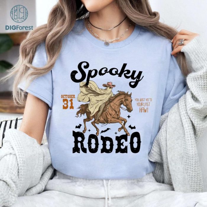 Fun Halloween Spooky Rodeo Yeed Your Last Haw Coewboy Ghost Shirt, Cowboy Ghost Shirt, Western Cute Ghost Shirt, Halloween Gift, Cowgirl Halloween Shirt, Spooky Cowboy Shirt