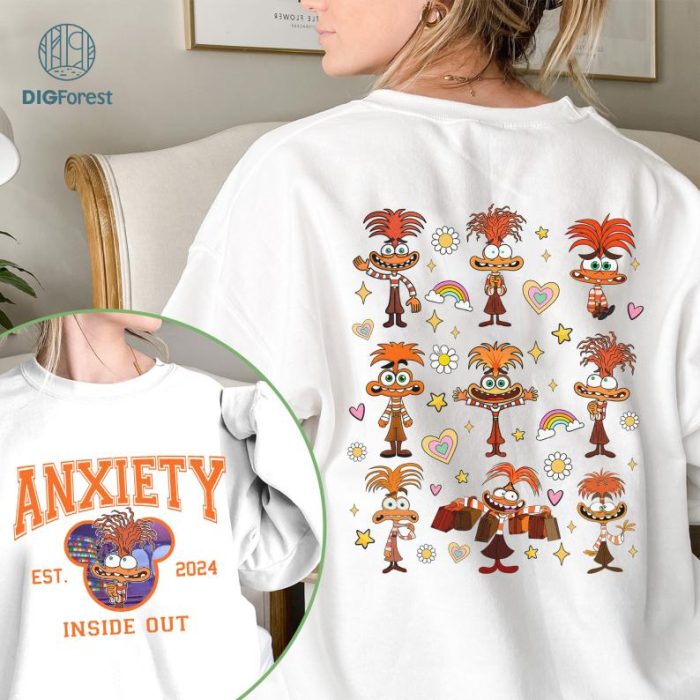 Disney Anxiety Inside Out 2024 Shirt, Disneyland Inside Out Shirt, Inside Out Emotions Shirt, Inside Out 2 Shirt, Anxiety Shirt, Pixar Inside Out