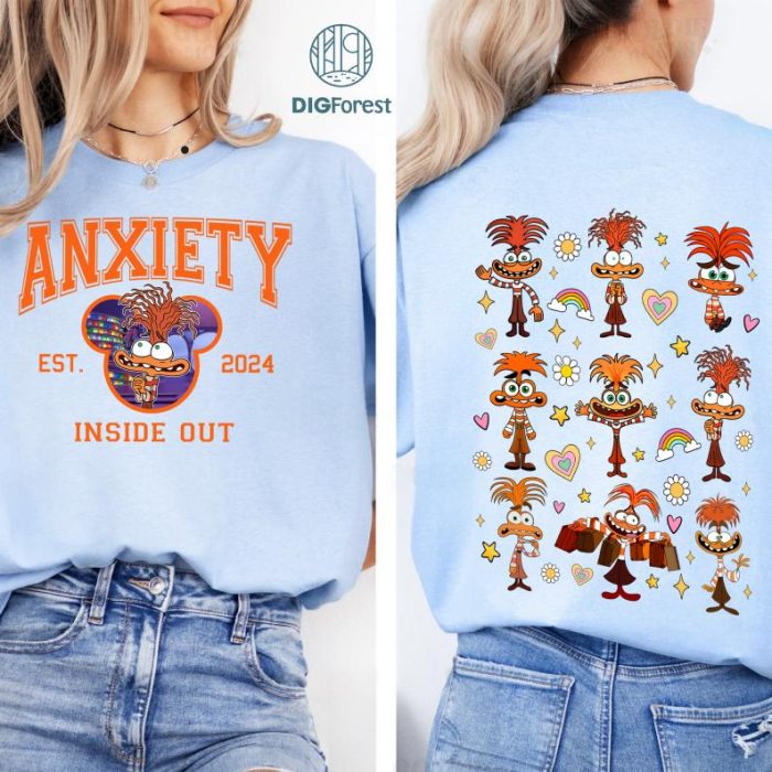 Disney Anxiety Inside Out 2024 Shirt, Disneyland Inside Out Shirt, Inside Out Emotions Shirt, Inside Out 2 Shirt, Anxiety Shirt, Pixar Inside Out