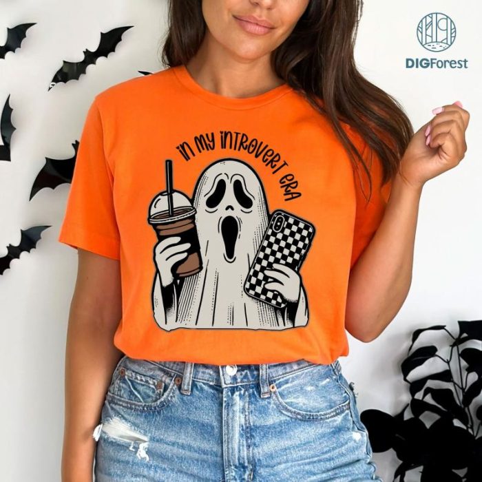 Halloween Spooky Ghost Coffee Checkerboard Phone Shirt, Cute Ghost Ice Coffee Shirt, Coffee Lovers Halloween Shirt, Spooky Ghost Shirt, Spooky Season Tshirt