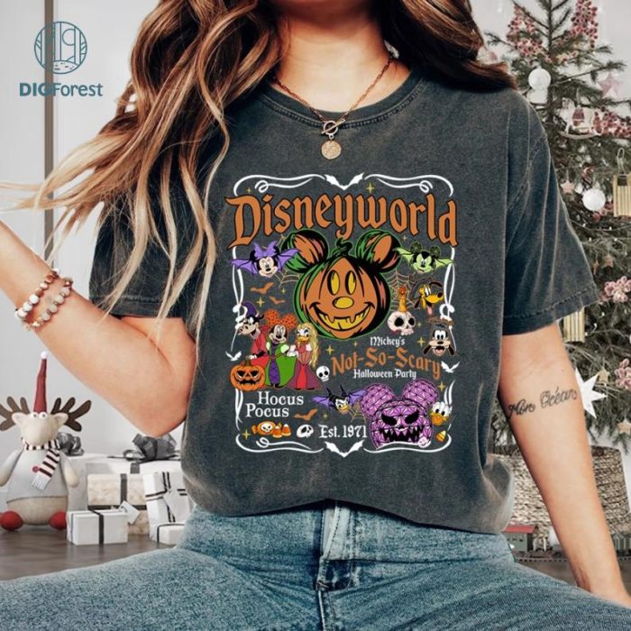 Disneyworld Mickey and Friends Halloween Shirt, Trick or Treat Shirt, Disney Mickey's Not So Scary Shirt, Halloween Party Shirt, Family Shirt