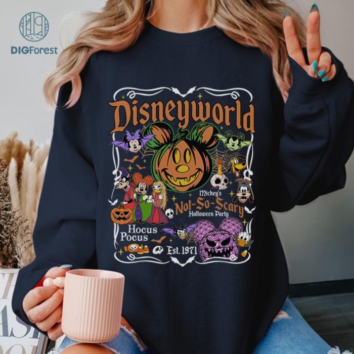 Disneyworld Mickey and Friends Halloween Shirt, Trick or Treat Shirt, Disney Mickey's Not So Scary Shirt, Halloween Party Shirt, Family Shirt