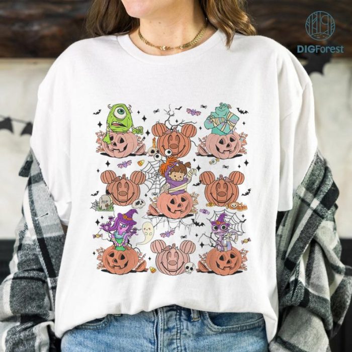 Disney Monsters Inc Skeleton Pumpkin Halloween Shirt, Disneyland Halloween, Monsters University Shirt, Halloween Family Shirt,Pumpkin Halloweeen