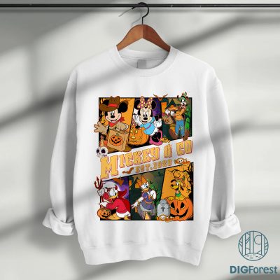 Mickey & Friends 1928 Halloween PNG, Not-So-Scary Trick or Treat PNG, Halloween Sublimation, Instant Download