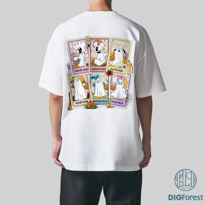 Disney Ghost Tarot Card PNG, Retro Western Halloween PNG, Trendy Spooky Season PNG, Aesthetic Halloween PNG