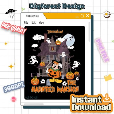 Mickey Haunted Mansion PNG, Tower of Terror Ride Design, Stretching Room, Disneyland Family Trip Halloween