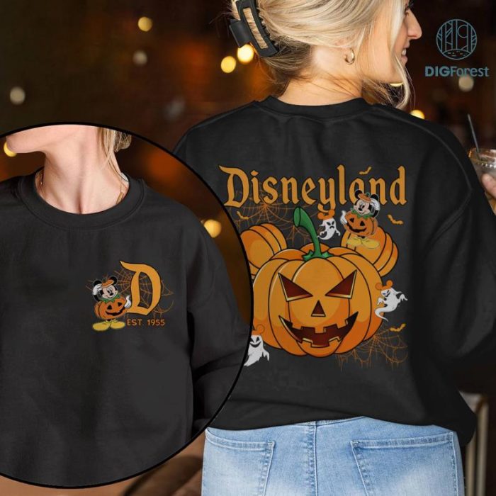 Disney Vintage Mickey Pumpkin Halloween PNG Digital, Mickey Spooky Season Halloween Png, Pumpkin Halloween Trip, Mickey Pumpkin Halloween