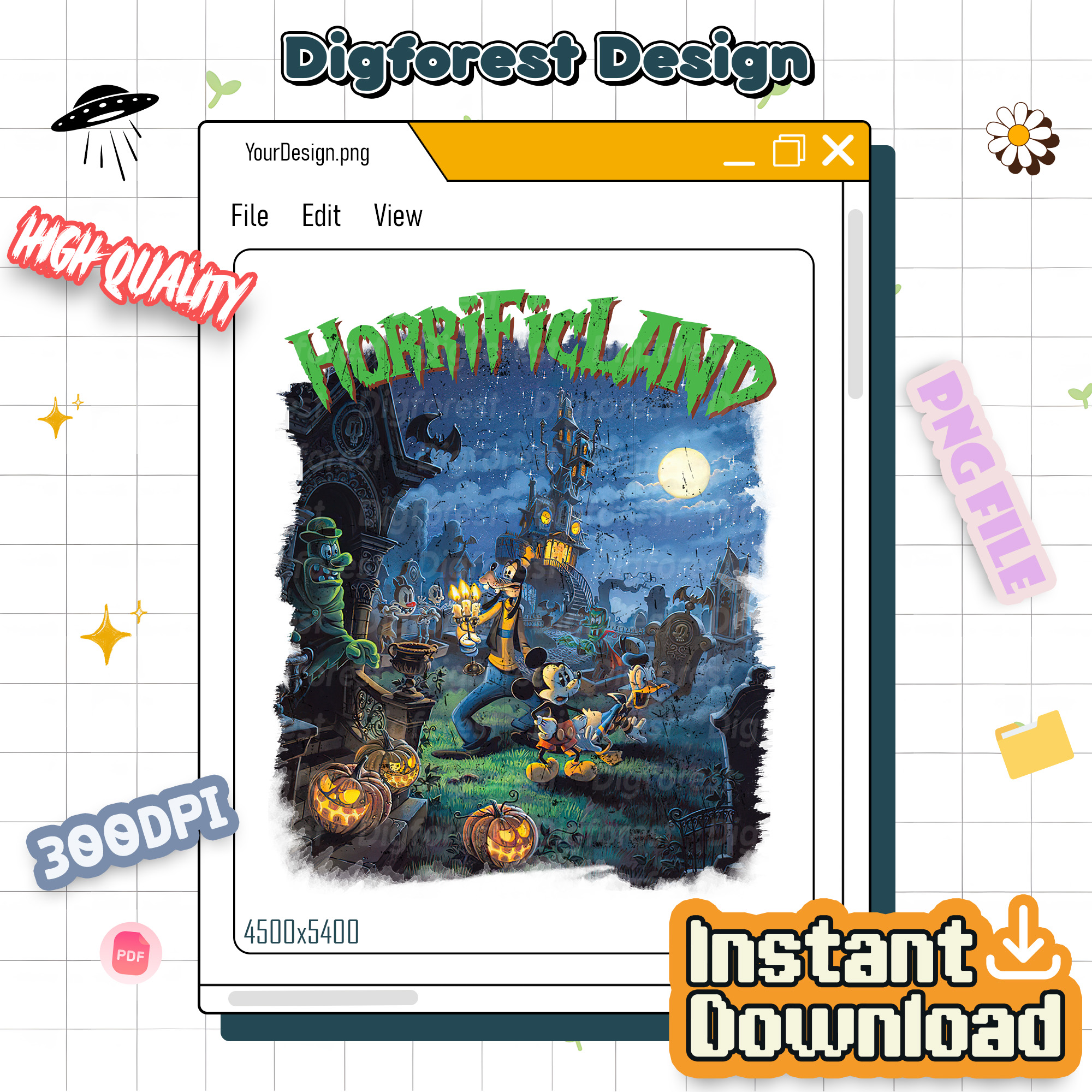 Horrific Land Mickey Halloween PNG, Not-So-Scary Sublimation, Disneyland DisneyWorld Trip PNG, Halloween Party Design Horrific Land Mickey Halloween PNG, Not-So-Scary Sublimation, Disneyland DisneyWorld Trip PNG, Halloween Party Design