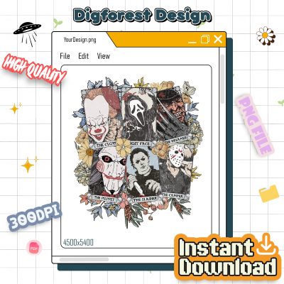 Retro Horror Tarot Card PNG, Halloween Characters PNG, Tarot Decks Design, Trendy Horror Halloween PNG