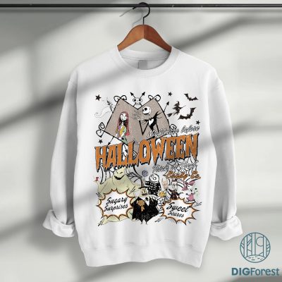 Nightmare Before Christmas PNG, Jack & Sally Oogie Boogie Design, Fall Horror Halloween Party Sublimation