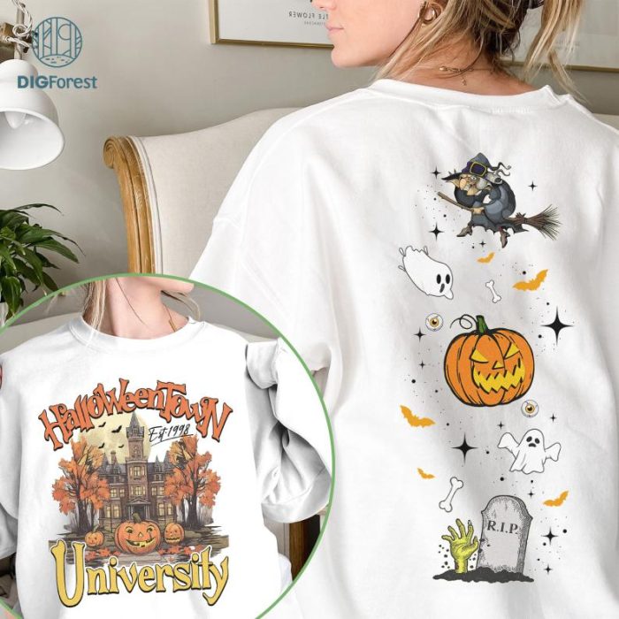 Halloweentown University 1998 Shirt, Halloween Pumpkin Shirt, Halloween Spooky Season Shirt, Retro Halloween Shirt, Sublimation Designs