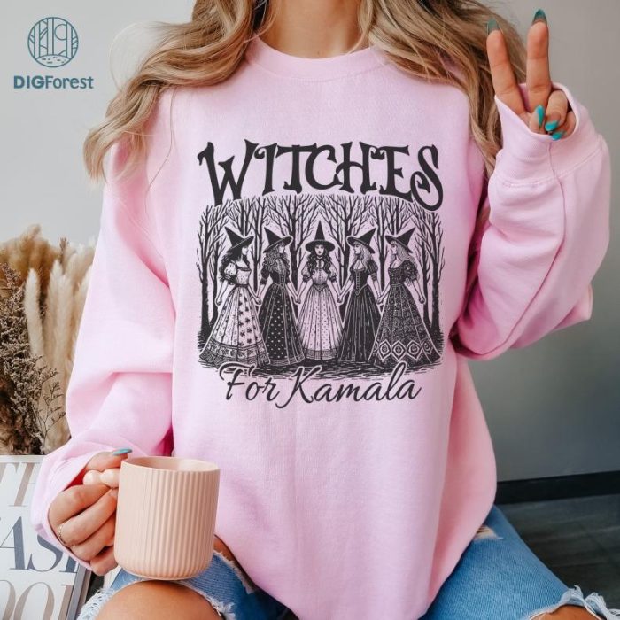 Vintage Witches For Kamala 2024 Halloween Shirt, Madame President Kamala Harris Shirt, Kamala Harris for President Shirt, 2024 Election Witchy Shirt