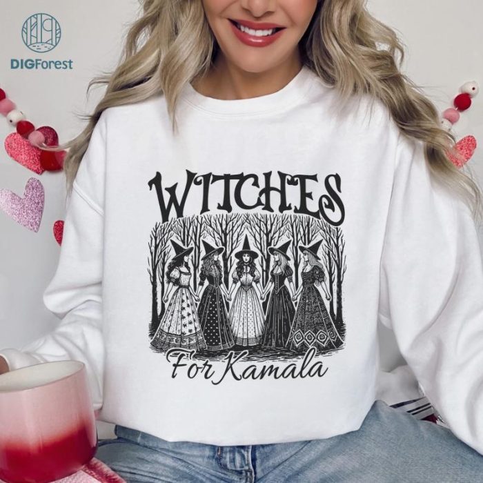 Vintage Witches For Kamala 2024 Halloween Shirt, Madame President Kamala Harris Shirt, Kamala Harris for President Shirt, 2024 Election Witchy Shirt