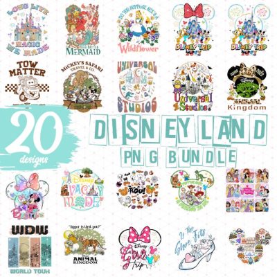 20 Disneyland Design Bundle Png, Disneyworld Trip 2024 Png, Mickey And Friends Png, Disneyland Princess Png, Toy Story Png