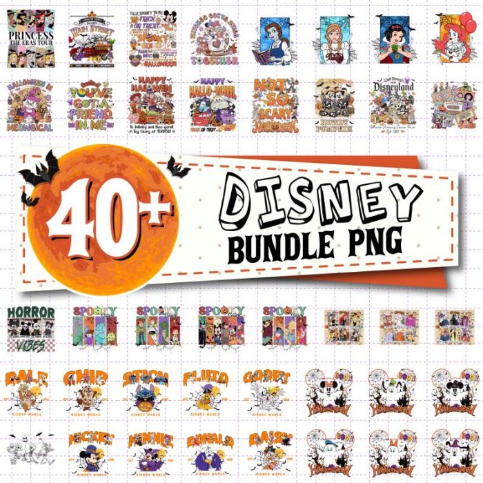 Disney Bundle Halloween Mouse And Friends, Halloween Bundle, Trick Or Treat Png, Spooky Vibes Png, Halloween Family Trip Png, Halloween Bundle Png