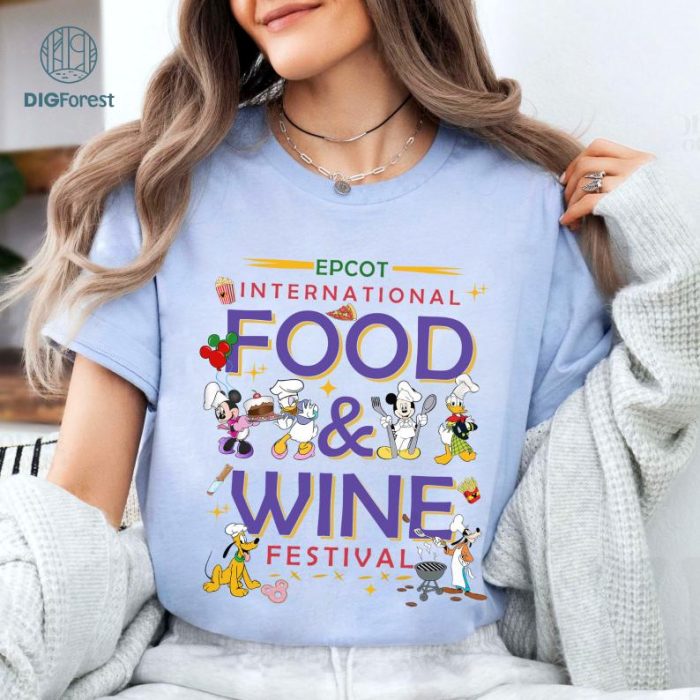 Retro Disneyland International Food and Wine Festival Epcot Shirt, Mickey and Friends Shirt, Drinking Epcot Shirt, Disneyworld Trip Shirt