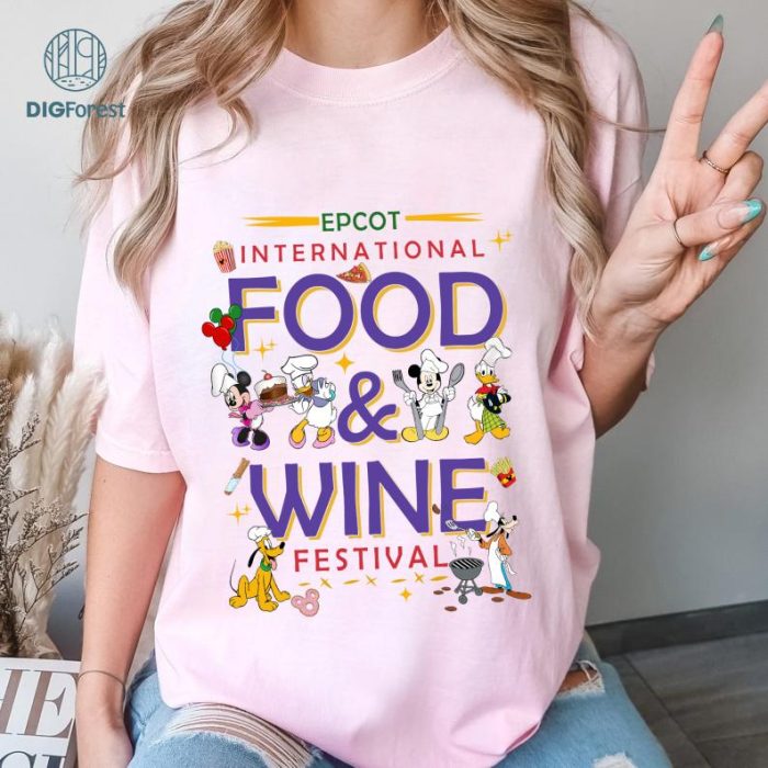 Retro Disneyland International Food and Wine Festival Epcot Shirt, Mickey and Friends Shirt, Drinking Epcot Shirt, Disneyworld Trip Shirt