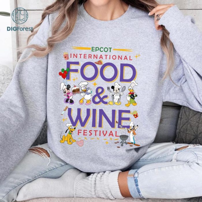 Retro Disneyland International Food and Wine Festival Epcot Shirt, Mickey and Friends Shirt, Drinking Epcot Shirt, Disneyworld Trip Shirt