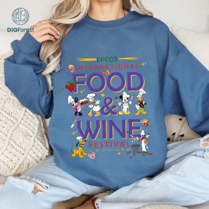 Retro Disneyland International Food and Wine Festival Epcot Shirt, Mickey and Friends Shirt, Drinking Epcot Shirt, Disneyworld Trip Shirt