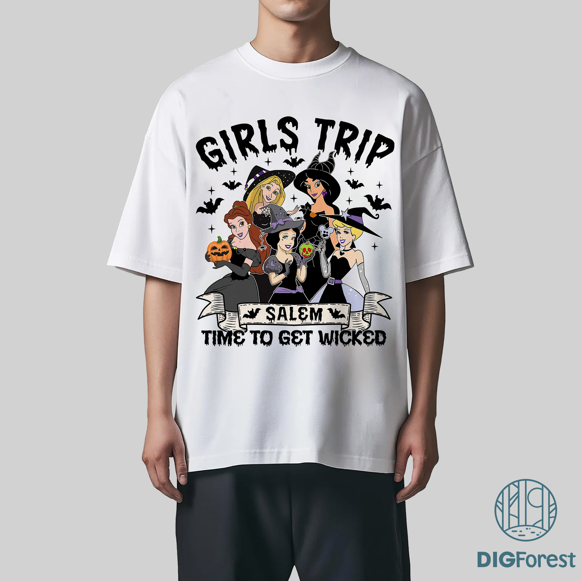 Vintage Disney Princess Girl Trip PNG, Walt DW Halloween Shirt, Spooky Princess Character Design Vintage Disney Princess Girl Trip PNG, Walt DW Halloween Shirt, Spooky Princess Character Design