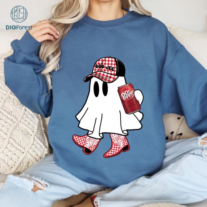 Ghost Halloween Boo-Jee Dr Pepper Shirt, Cute Ghost Drinking Coffee Shirt, Ghost Holding Coffee Shirt, Ghost Halloween Costume Boujee Boo-Jee Shirt