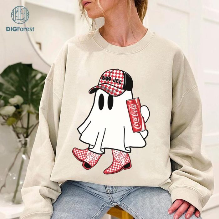 Ghost Halloween Boo-Jee Coca Cola Shirt, Cute Ghost Drinking Coffee Shirt, Ghost Holding Coffee Shirt, Ghost Halloween Costume Boujee Boo-Jee Shirt