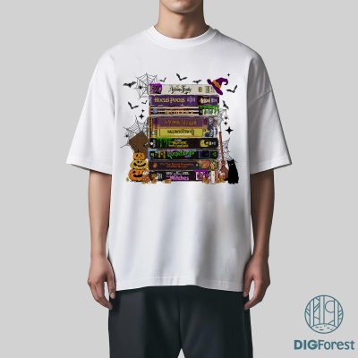 Witch Halloween VHS Shirt PNG, 90s Style Halloween Movies Design, Vintage VHS Tapes Gift Shirt