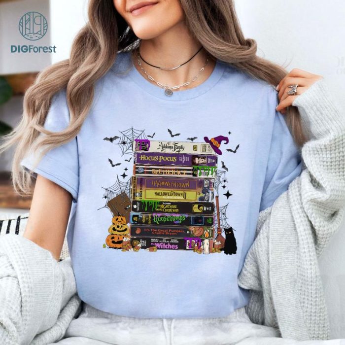 Halloween Movies Witch VHS Shirt, VHS Tapes Shirt, Witch Halloween Gift, Halloween Design Shirt, 90s VHS Shirt, 90s Style Halloween Shirt