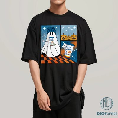 Boo-Jee Ghost Dutch Bros Coffee PNG, Cute Ghost Drinking Coffee Shirt, Boujee Halloween Costume Design