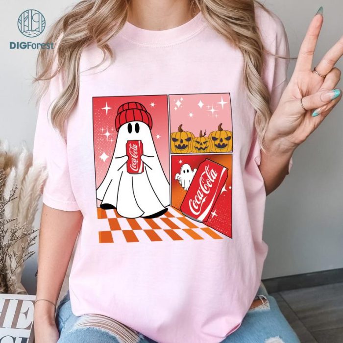 Ghost Halloween Coca Cola Shirt, Cute Ghost Drinking Coffee Shirt, Ghost Holding Coffee Shirt, Ghost Halloween Costume Boujee Boo-Jee Shirt