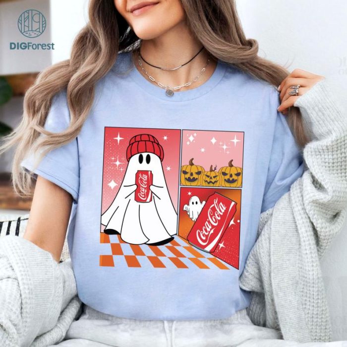 Ghost Halloween Coca Cola Shirt, Cute Ghost Drinking Coffee Shirt, Ghost Holding Coffee Shirt, Ghost Halloween Costume Boujee Boo-Jee Shirt