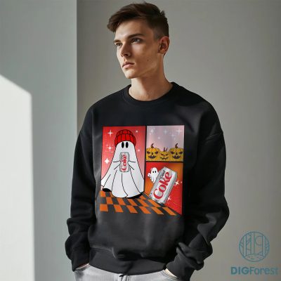 Boo-Jee Ghost Diet Coke PNG, Cute Ghost Holding Coffee Shirt, Boujee Halloween Costume Design