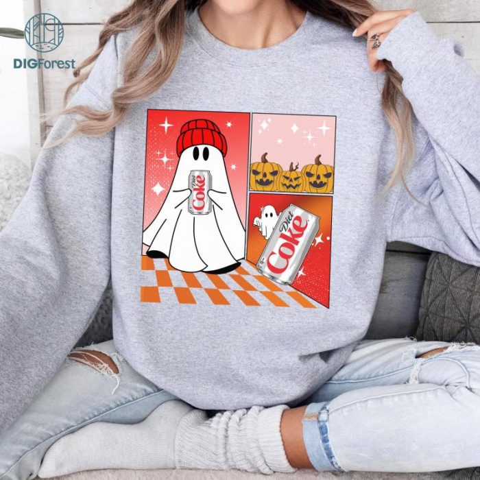 Ghost Halloween Diet Coke Shirt, Cute Ghost Drinking Coffee Shirt, Ghost Holding Coffee Shirt, Ghost Halloween Costume Boujee Boo-Jee Shirt