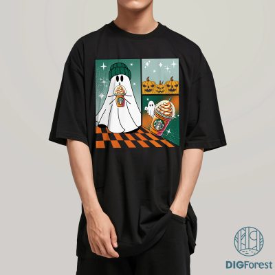 Boo-Jee Ghost Starbucks Coffee PNG, Cute Ghost Holding Drink Shirt, Boujee Halloween Costume Design