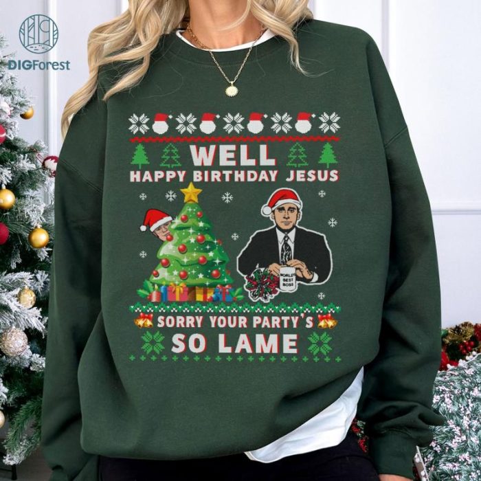 Well Happy Birthday Jesus Shirt File Download, The Office Shirt, Michael Scott Lovers Shirt Download, Instant Download, Christmas Sublimation