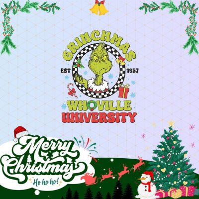 Whoville University Est 1957 Png, Grinch Hand Christmas Shirt, Grinchmas Whoville University Png, Grinchmas Sweatshirt