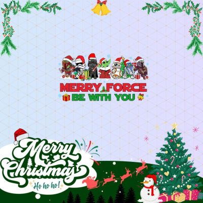 Vintage Starwars Christmas Png, Merry Force Be With You, Galaxy's Edge Christmas, Disneyland Family Christmas Party 2024 , Digital Download