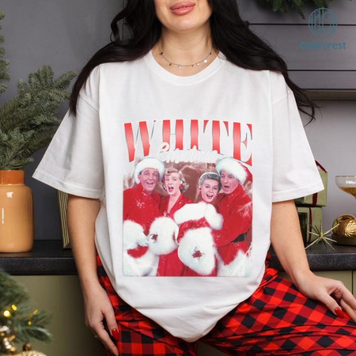 White Christmas Movie Vintage Graphic Png, Christmas Movie Homage Png, Haynes Sisters Bootleg Rap Png, Graphic Tees For Women Trendy