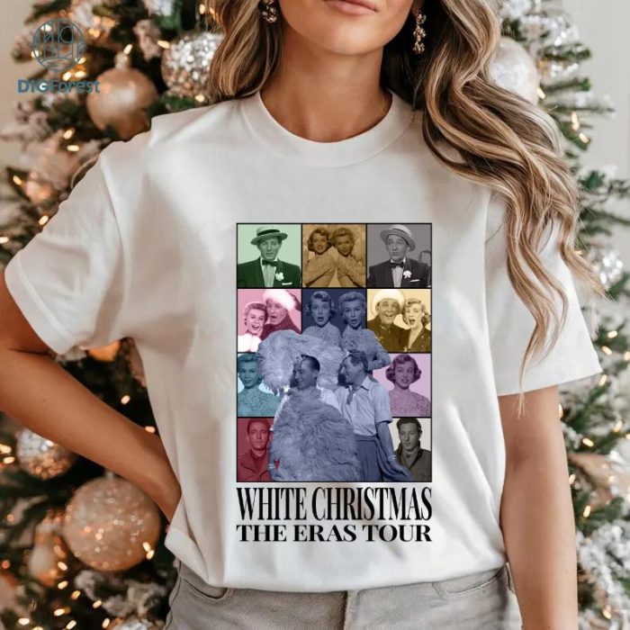 White Christmas Movie Eras Tour Shirt, Christmas Movie Homage PNG, Haynes Sisters Vintage T Shirt, Graphic Tees For Women Trendy