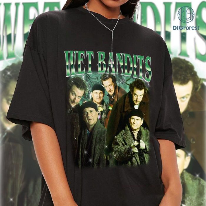 Vintage Wet Bandits Png, Wet Bandits Retro Vintage Shirt, Wet Bandits Tee, Kevin Alone Sweatshirt, Retro Christmas Movie Tee