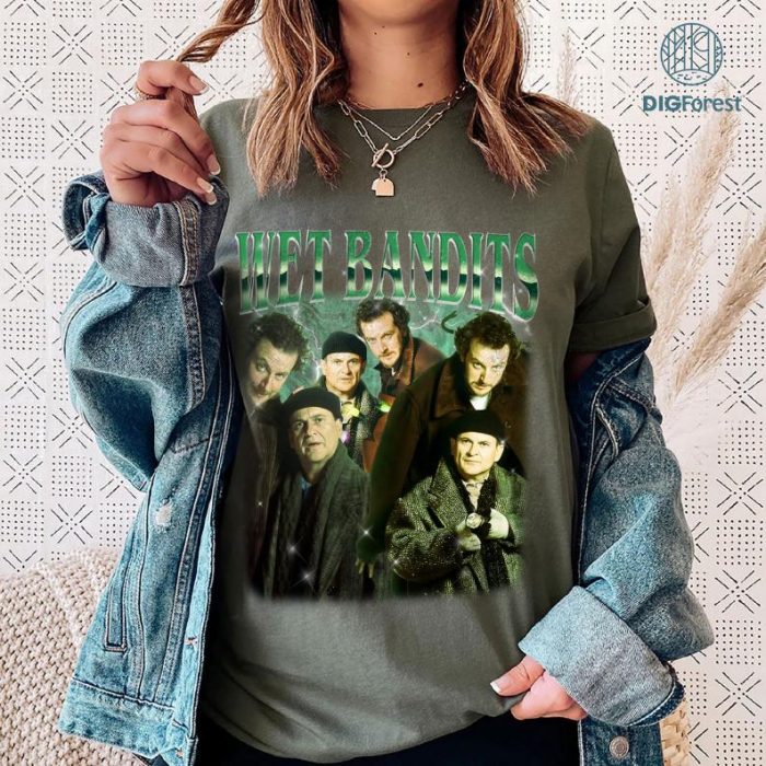 Vintage Wet Bandits Png, Wet Bandits Retro Vintage Shirt, Wet Bandits Tee, Kevin Alone Sweatshirt, Retro Christmas Movie Tee