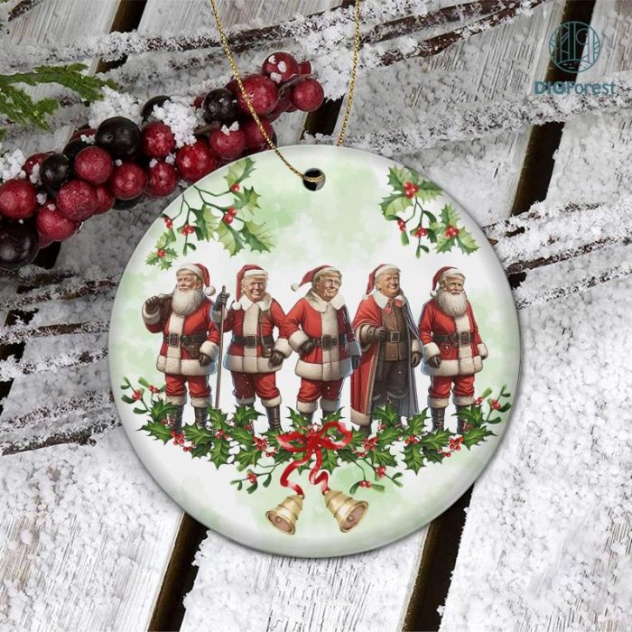 Trump Christmas Ceramic Ornament, It's Beginning To Look A Lot Like Christmas Ornament, Trump Political Ornament, Trump 2024 Ornament