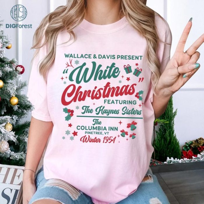 White Christmas Movie Sweatshirt, Wallace and Davis PNG, Haynes Sisters, Christmas White Movie 1954, Christmas Song Sweater, Holiday Gift