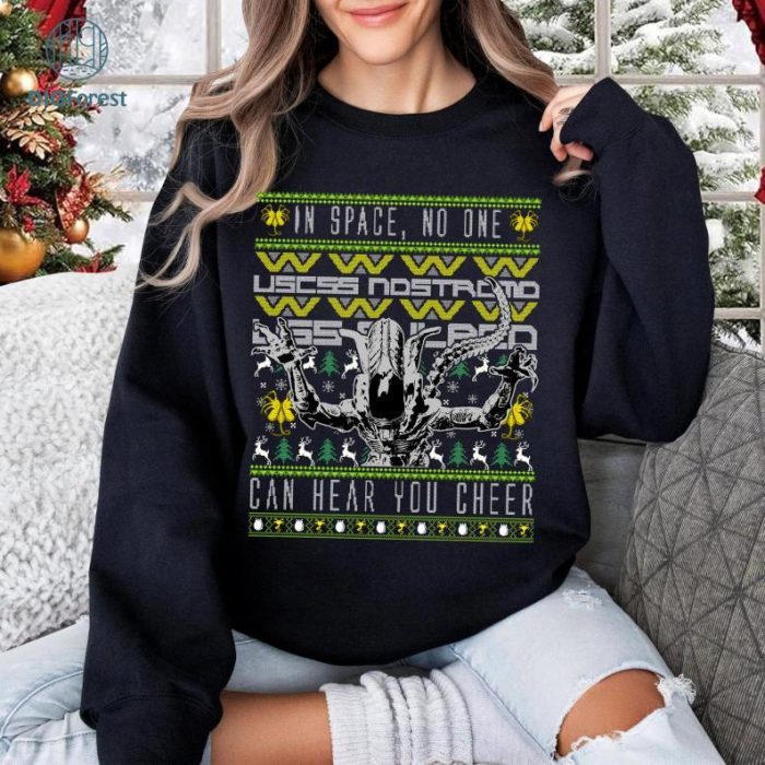 Xenomorphs Alien Ugly Christmas Png | Alien Xenomorphs Christmas Shirt | Alien Movie Christmas Sweatshirt | Christmas Xmas Gift