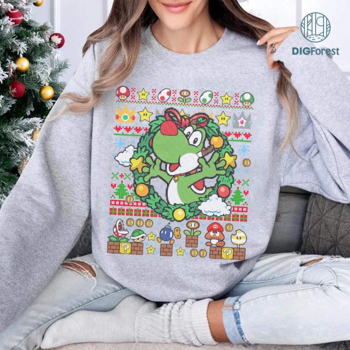 Yoshi Super Mario Christmas Shirt, Super Mario Bros Holiday Shirt, Yoshi Christmas Tee, Mario Christmas Shirt, Family Christmas Shirt, Super Mario Xmas Shirt