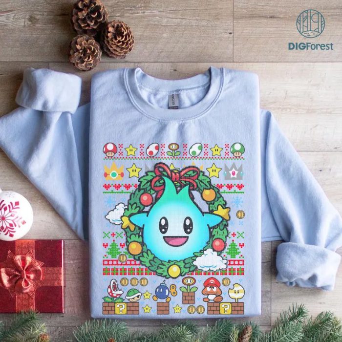 Luma Super Mario Christmas Shirt, Luma Sunshine Christmas Sweatshirt, Super Mario Bros Characters Tee, Mario Christmas Shirt, Holiday Luma Shirt, Xmas Mario Sweatshirt