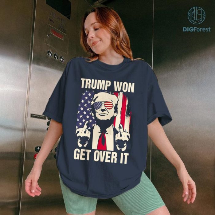 Trump Won 2024 Get Over It Shirt | 47th President Trump Victory Tee | Republican Trump Won Again T-Shirt