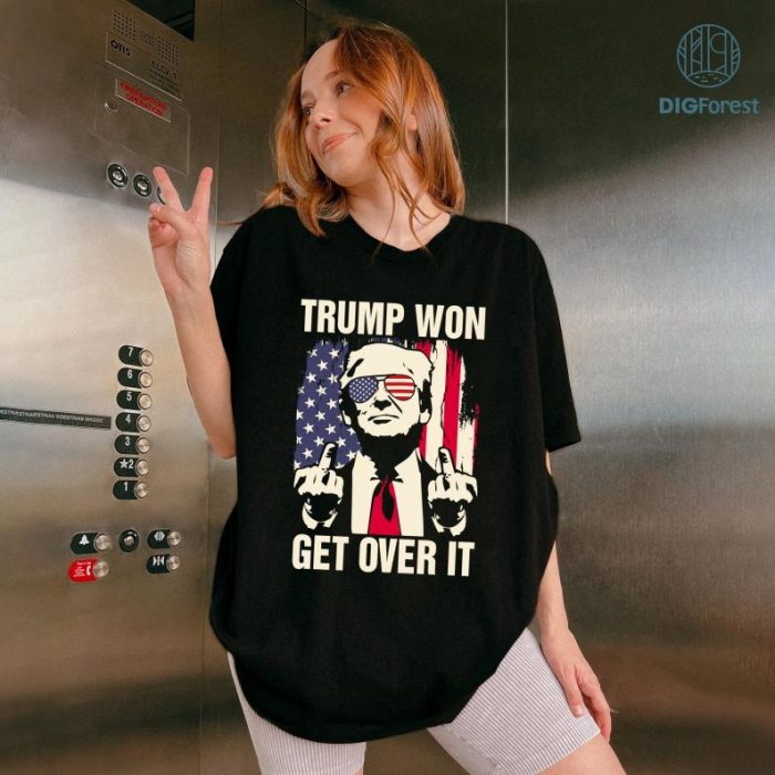 Trump Won 2024 Get Over It Shirt | 47th President Trump Victory Tee | Republican Trump Won Again T-Shirt