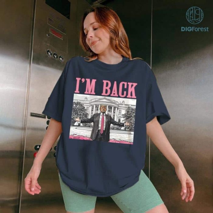 Trump I'm Back Christmas Shirt | Humorous Trump Daddy's Home Tee | Christmas Republican Sweater